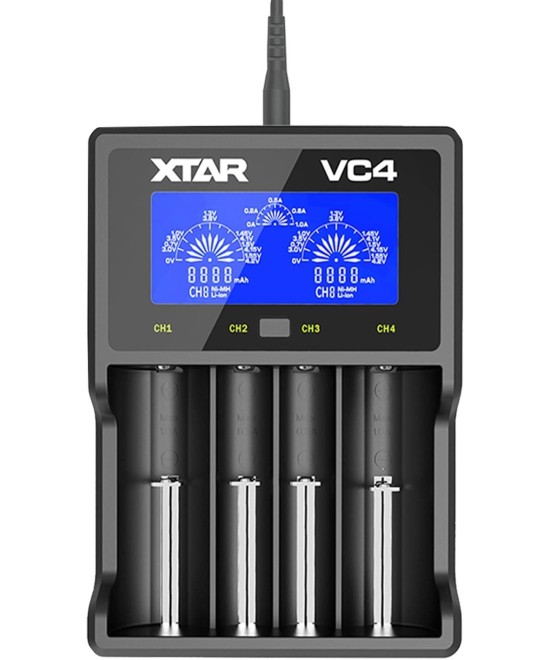 Cargador de baterías Xtar VC4 4 espacios