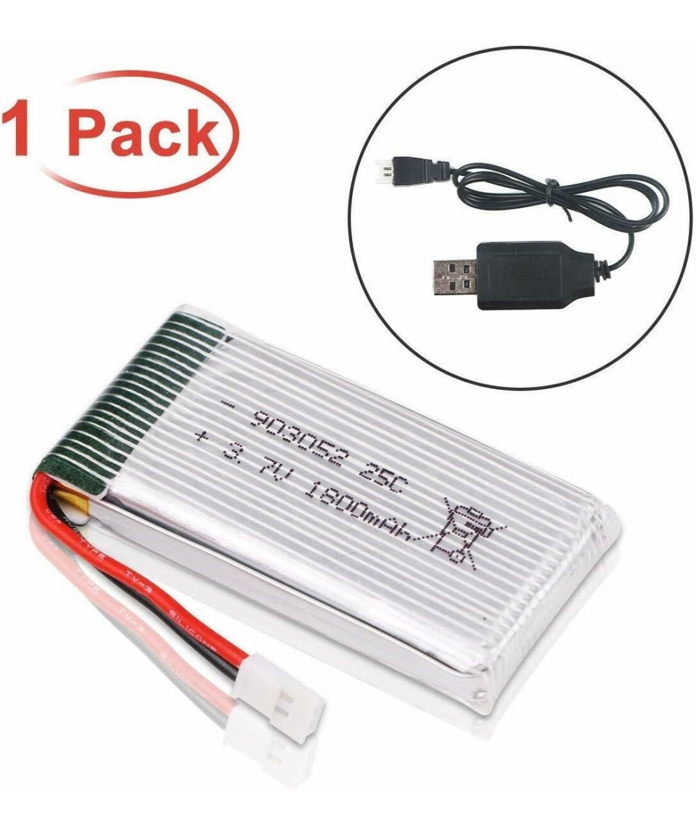 Batería tipo lipo recargable 903052 3.7V para drone 1800MaH con cargador USB