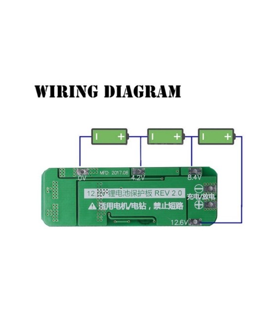 Cargador de batería de litio BMS 3S 12.6V 20A