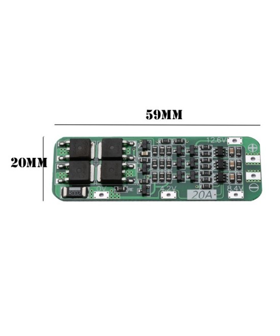 Cargador de batería de litio BMS 3S 12.6V 20A