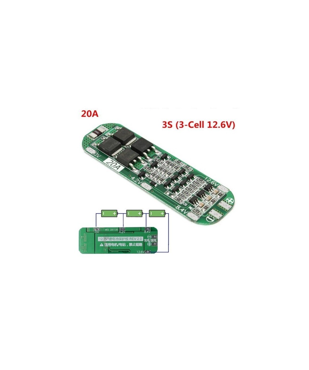 Cargador de batería de litio BMS 3S 12.6V 20A