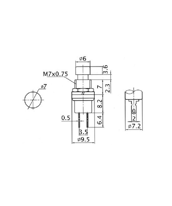 Interruptor Push Button Sin Bloqueo (NC ó NO)