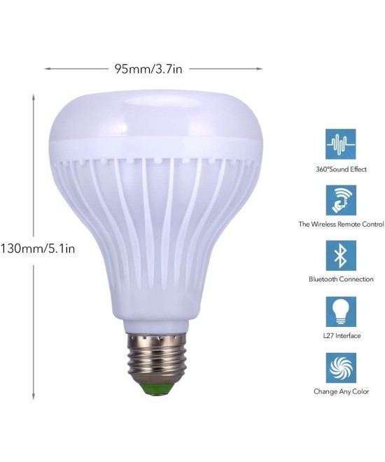 Foco LED con bluetooth y parlante 12W RGB