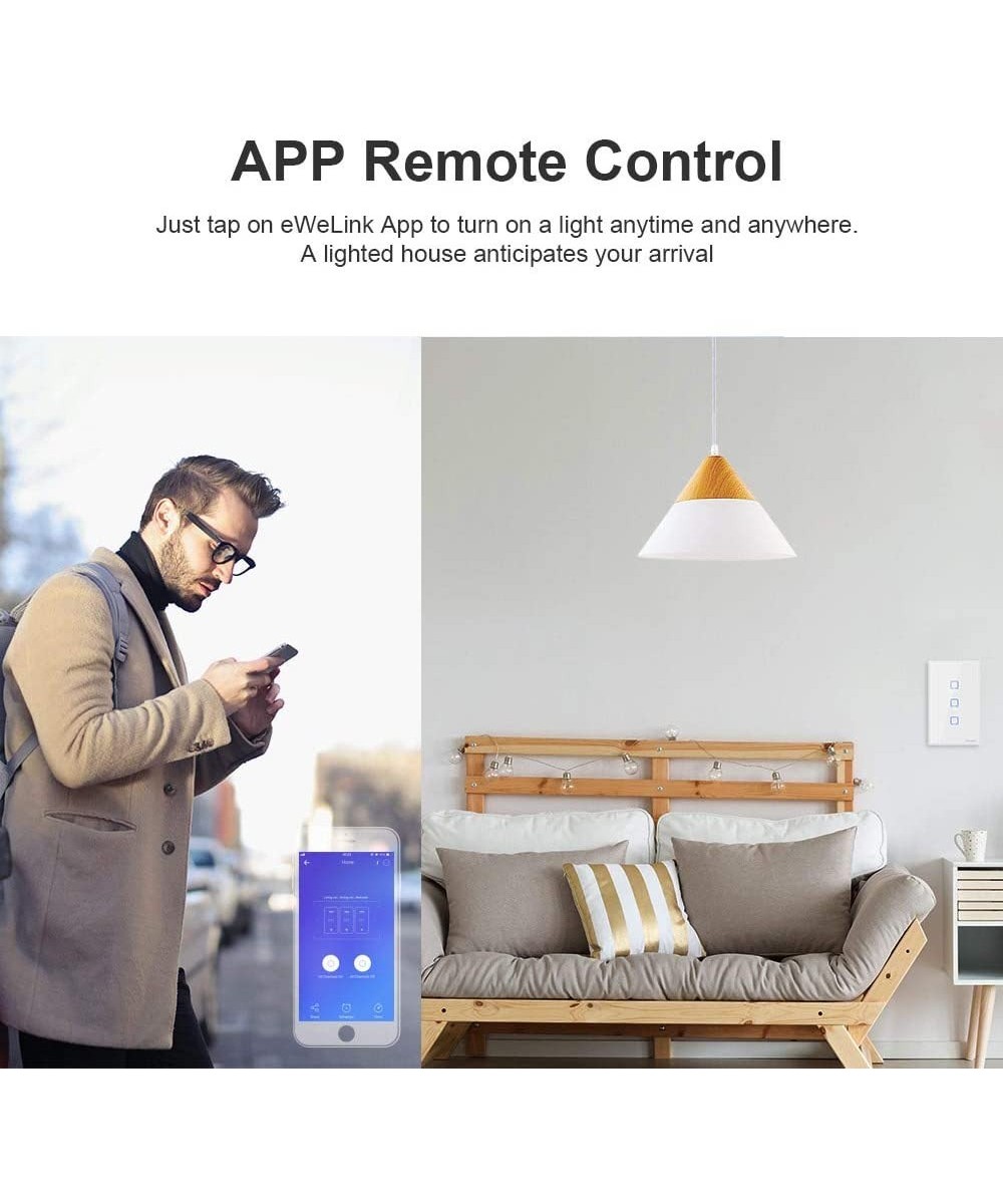 Interruptor Tactil de pared inteligente Wifi Sonoff T0US