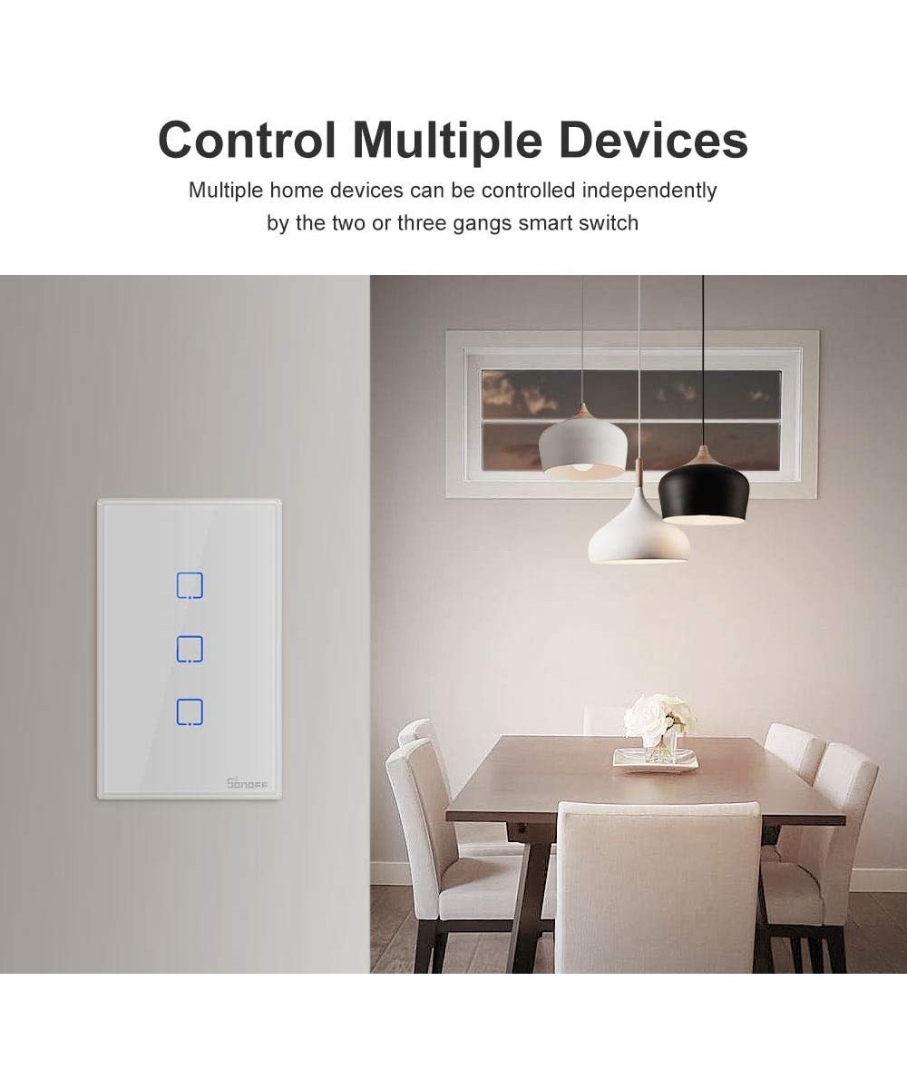Interruptor Tactil de pared inteligente Wifi Sonoff T0US
