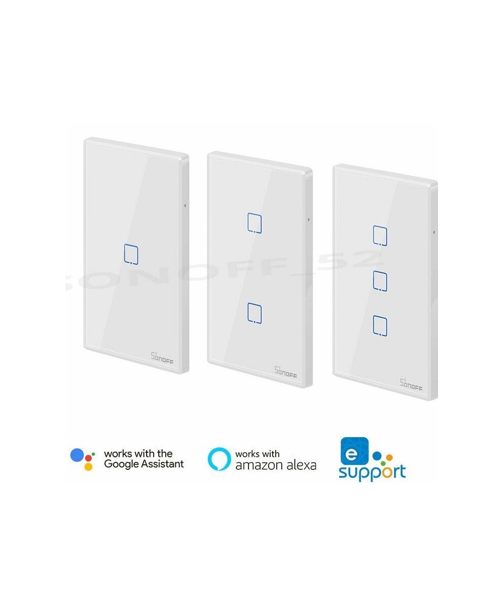 Interruptor Tactil de pared inteligente Wifi Sonoff T0US