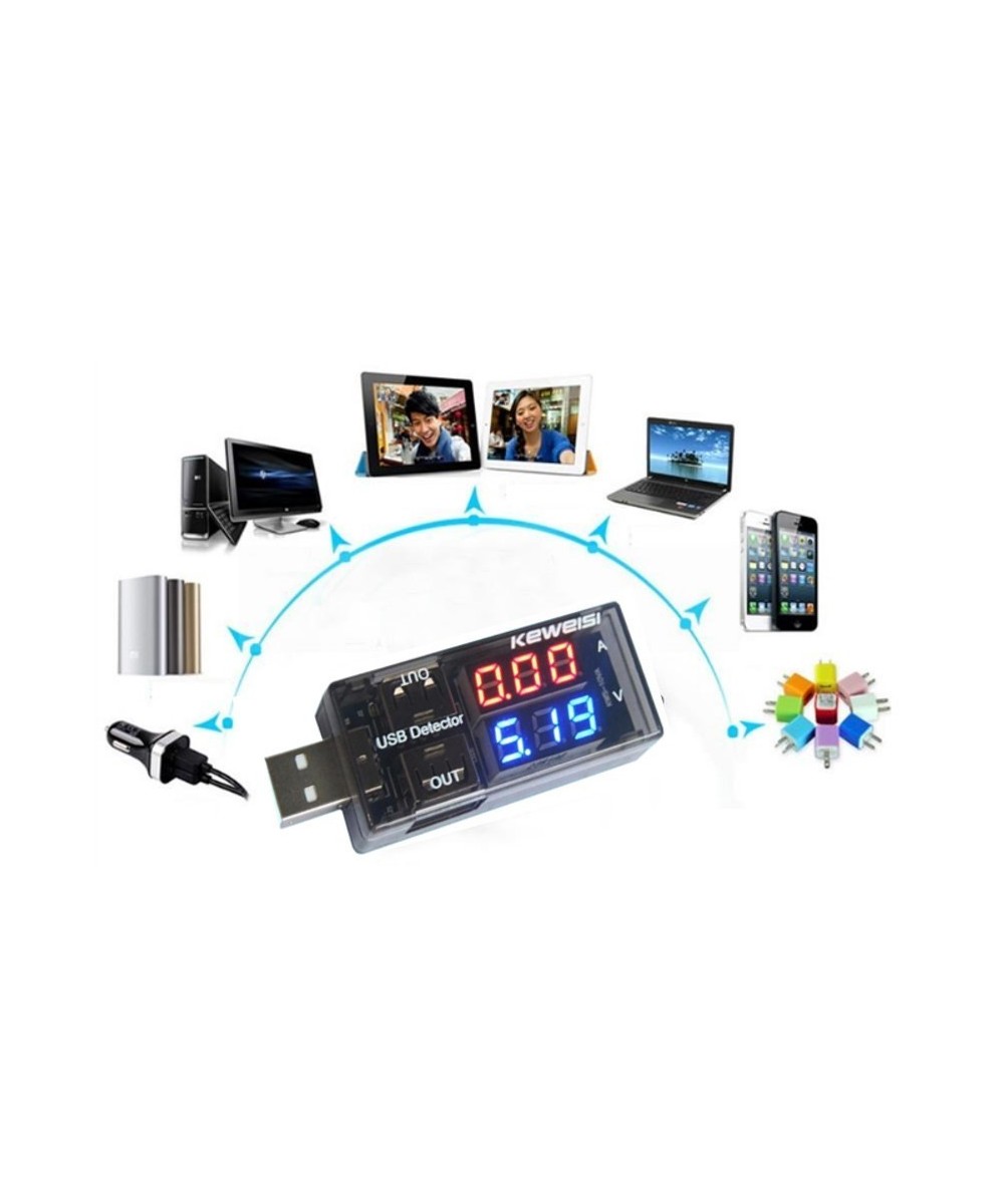 Medidor de voltaje y corriente en puerto USB KWS-10VA