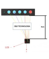 Teclado matricial con membrana 1x5 de 5 teclas