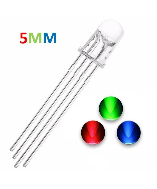 Set de diodos LED RGB 5mm (10U)  y 10mm (5U)