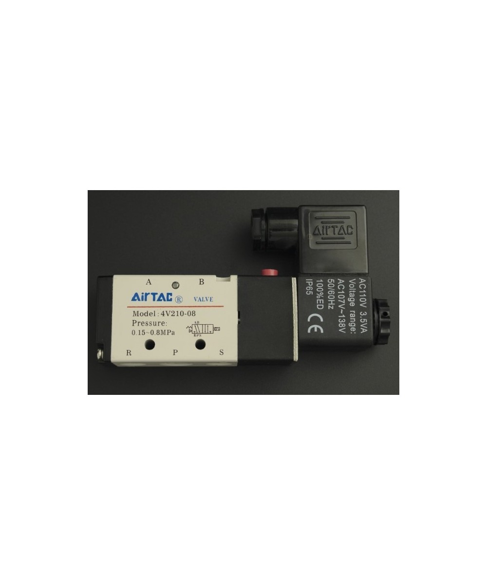Válvula Neumatica Airtac  AC-110V / DC - 12V 4v210-08