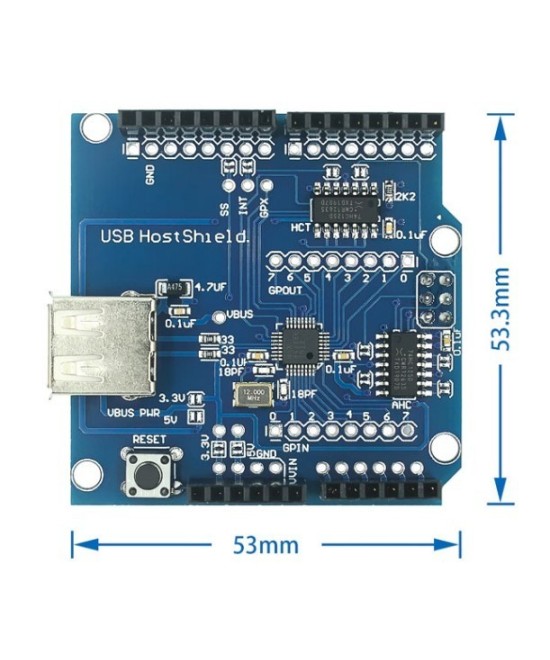 USB Host Shield 2.0 compatible con Google ADK para UNO/mega