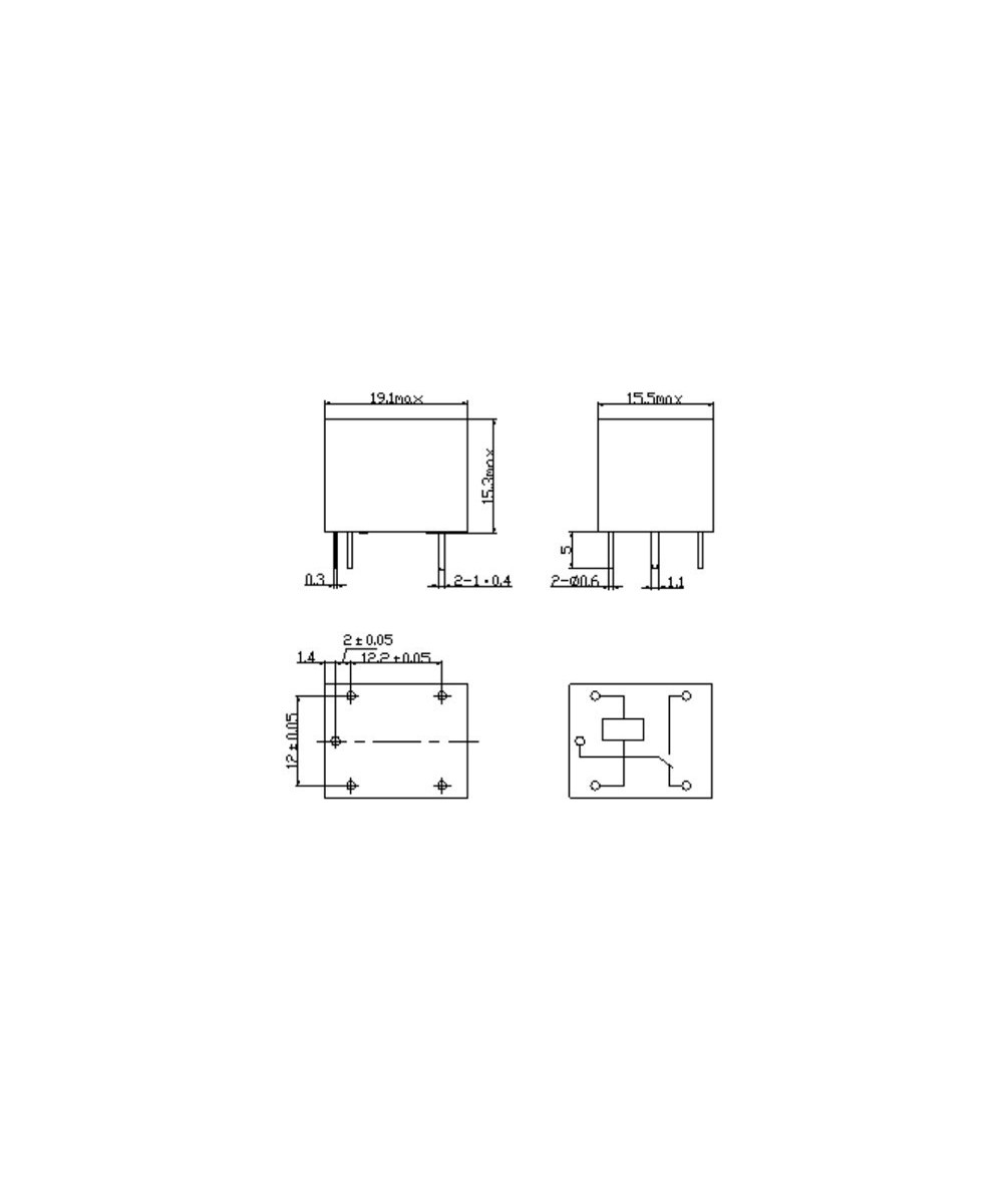 Mini Rele 5V/12V/24V 10A para PCB