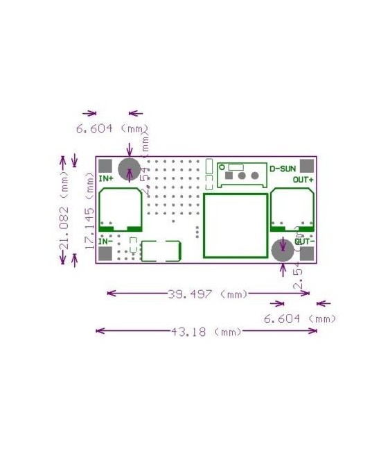 convertidor incremental de voltaje DC-DC XL6009