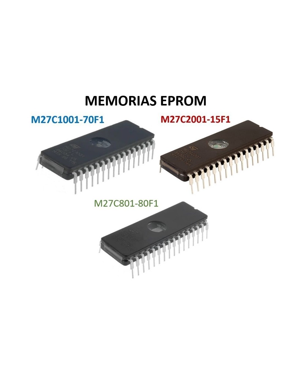 MEMORIAS EPROM M27C2001-15F1 / M27C1001-70F1 / M27C801-80F1