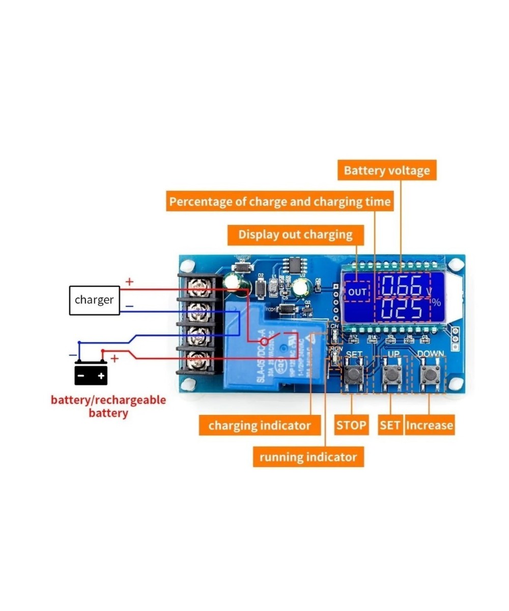 Módulo de carga de batería 6V a 60 V XY-L30A