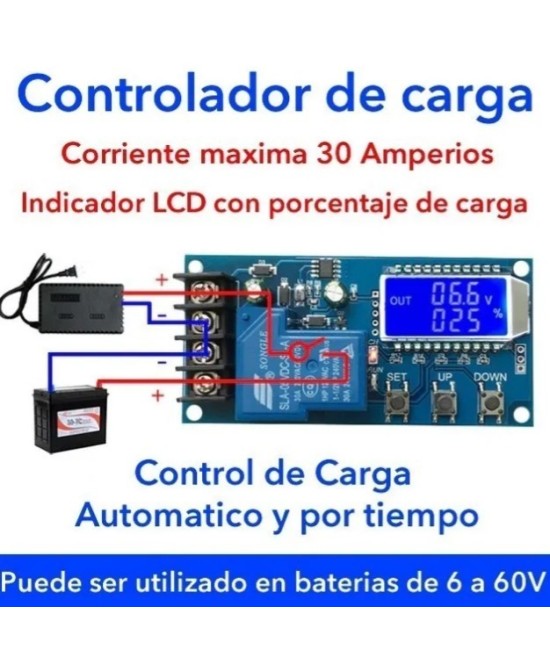Módulo de carga de batería 6V a 60 V XY-L30A
