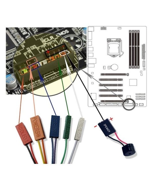 Parlante Buzzer pasivo con conector Dupont