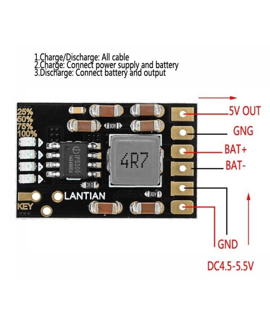 Cargador de bateria 4 en 1- 5V 2.1A