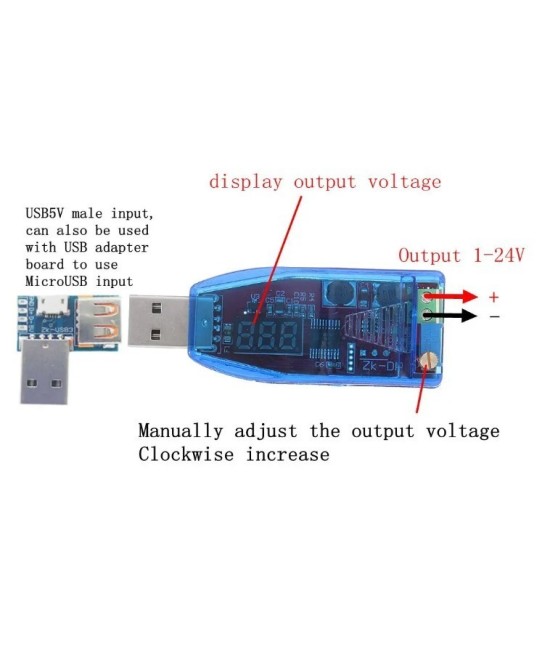Fuente de alimentacion USB de 5V a  3.3V 9V 12V