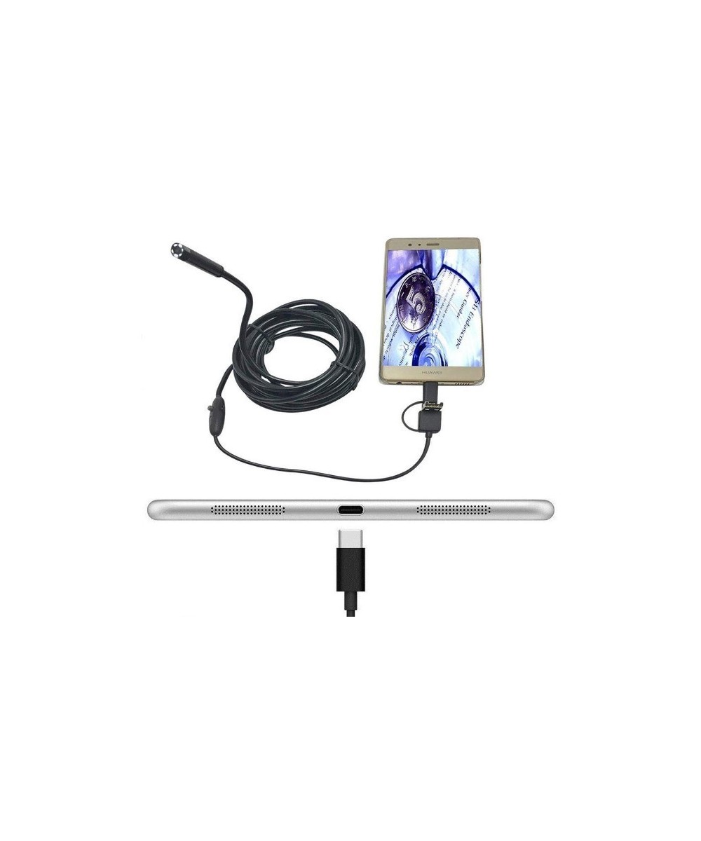 Endoscopio digital 3 en 1 con camara y luz 5m