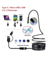 Endoscopio digital 3 en 1 con camara y luz 5m