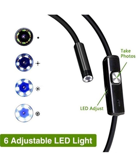 Endoscopio digital 3 en 1 con camara y luz 5m