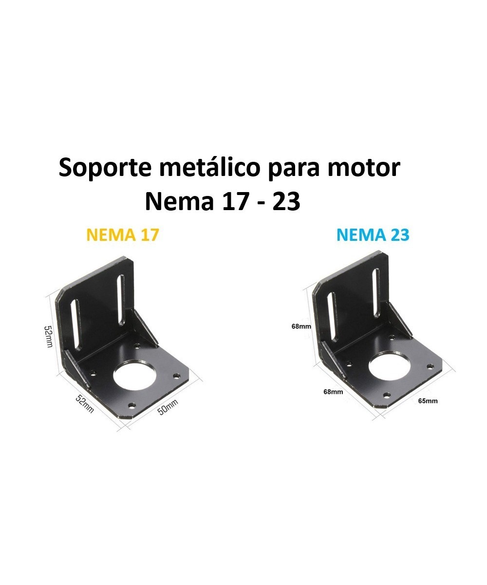 Soporte metálico para motor Nema 17 - 23