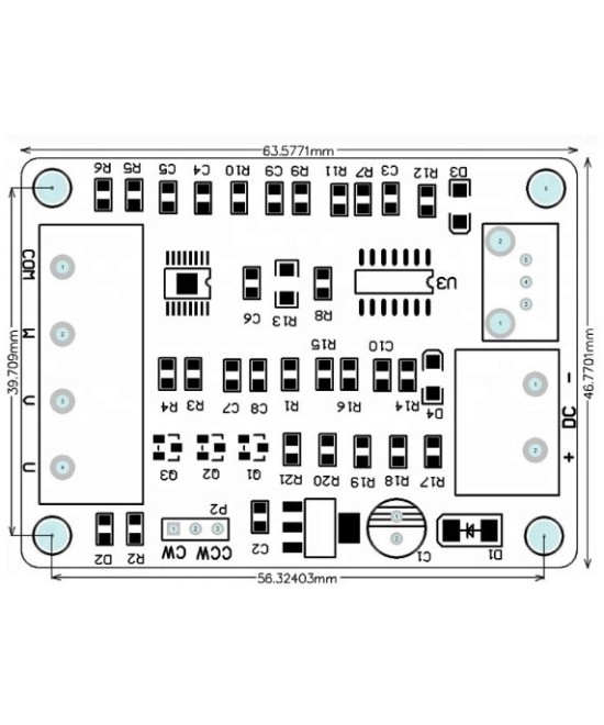 Controlador de motor brushless sin escobilla 1.2A 7V-12V