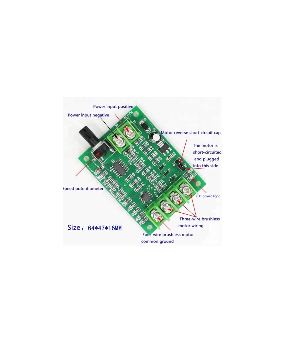 Controlador de motor brushless sin escobilla 1.2A 7V-12V