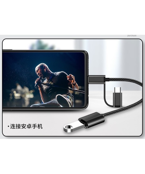 Cable OTG micro USB y USB-C