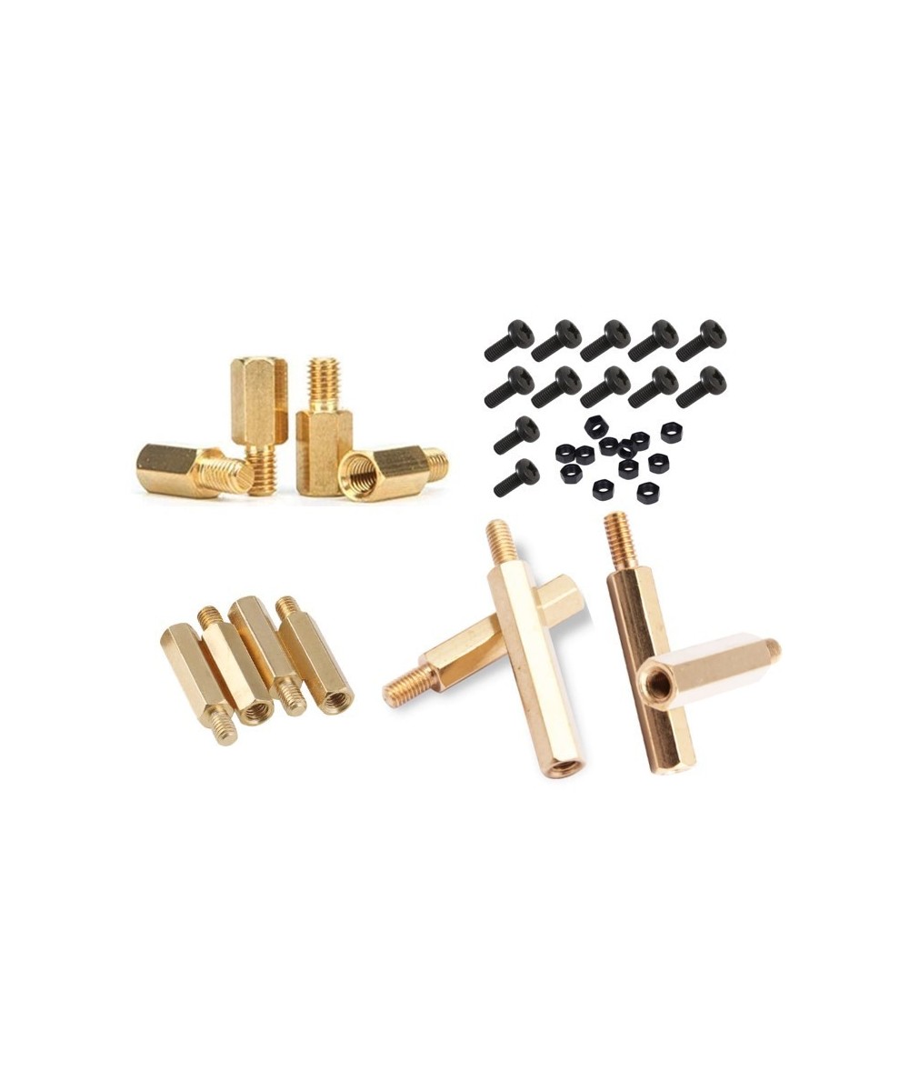 Tornillos tuercas y bases M3 (12 unidades)