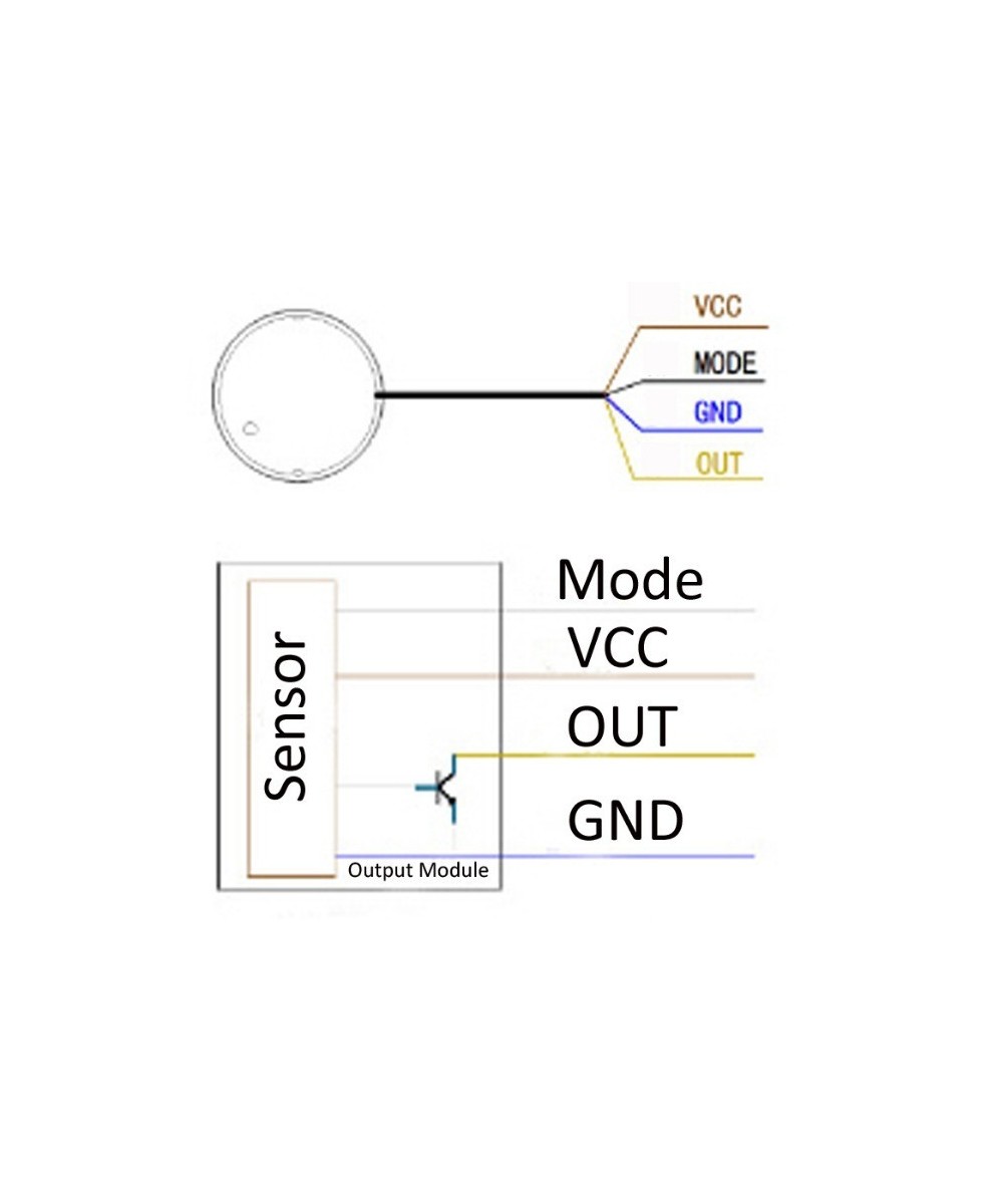 Sensor de nivel de liquidos capacitivo sin contacto XKC Y25 NPN 5-12V