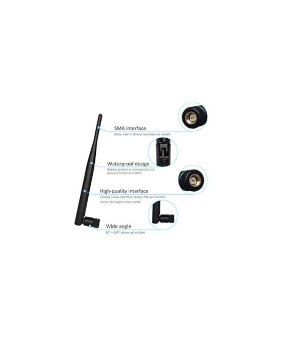 Antena wifi 5DBi 2.4Ghz conector macho