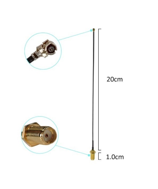 Antena wifi 5DBi 2.4Ghz conector macho