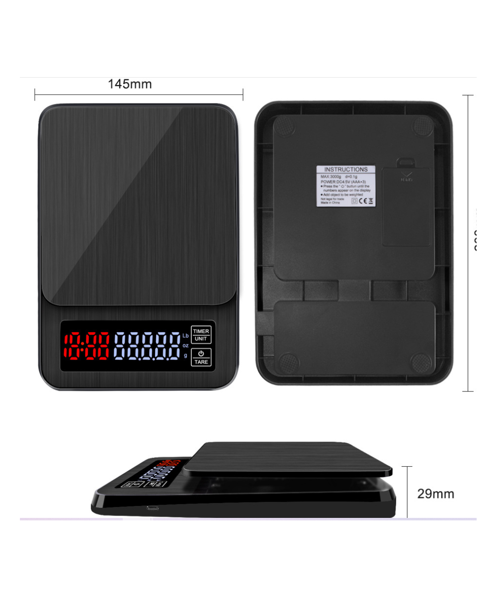 Balanza Digital de Alta Precision con Temporizador 10Kg