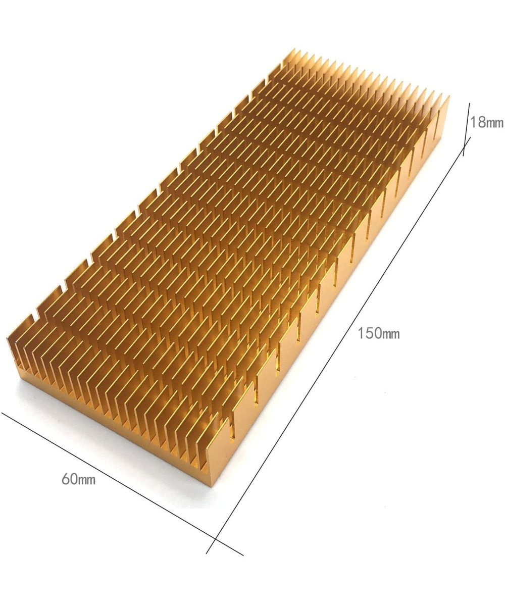Disipador de Calor Ranurado de Aluminio 150x60x18MM
