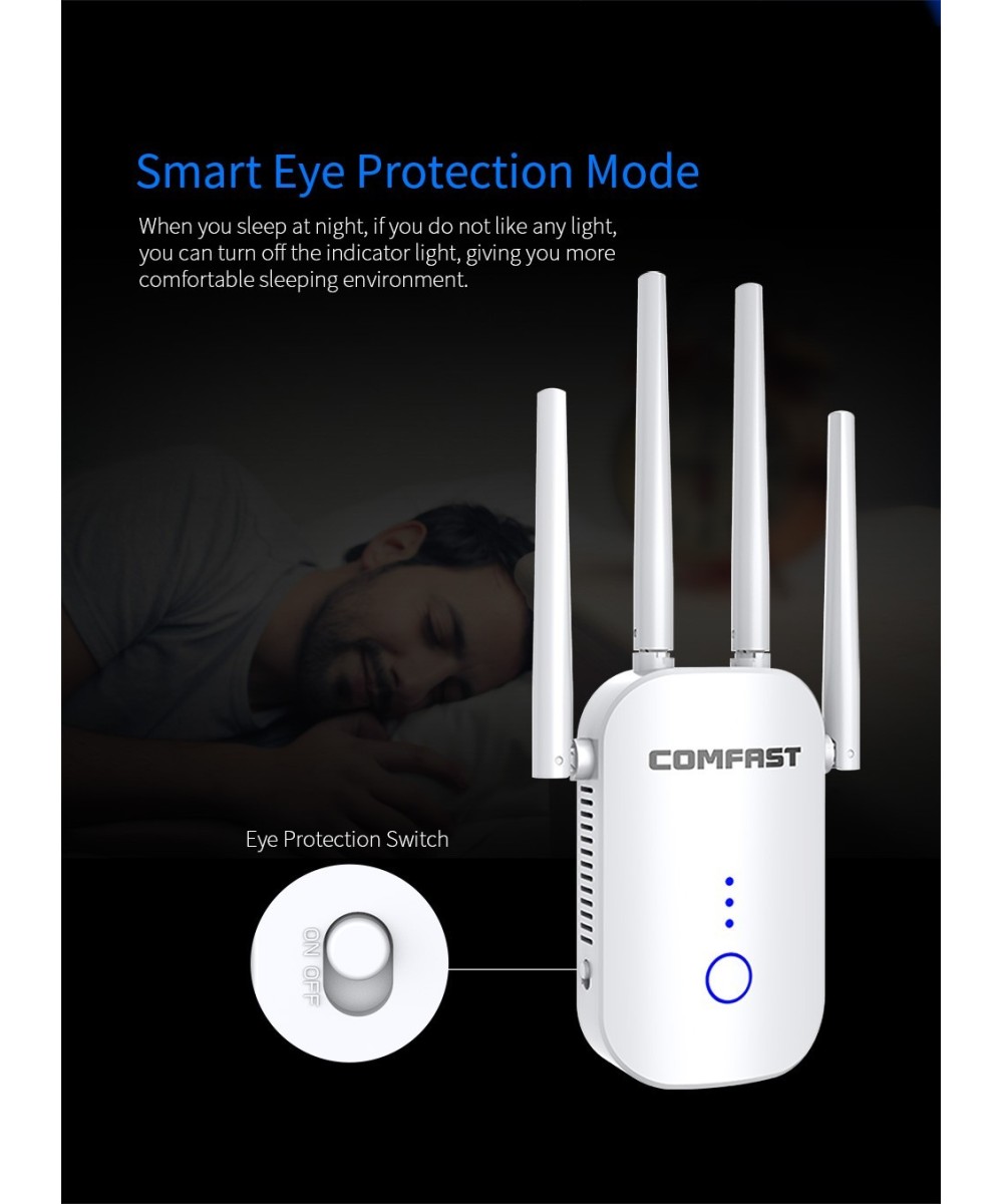 Amplificador y repetidor wifi dualband Comfast 2.4 / 5.8GHZ 1200mbps CF-WR758AC