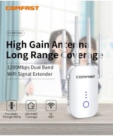Amplificador y repetidor wifi dualband Comfast 2.4 / 5.8GHZ 1200mbps CF-WR758AC
