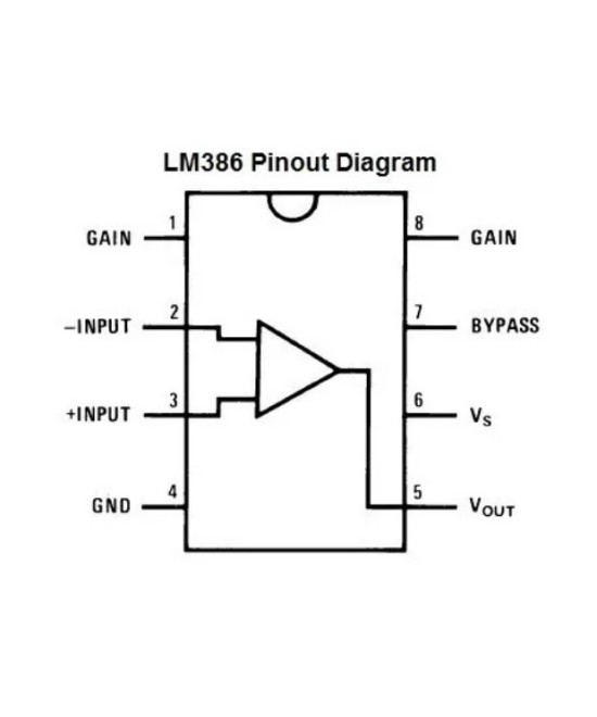 Amplificador de Audio LM386N AB (PDIP-8)
