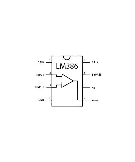 Amplificador de Audio LM386MMX-1  AB (SMT/SMD)