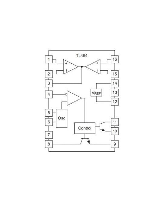 Regulador de voltaje PWM TL494BDR2G (SMD/SMT)