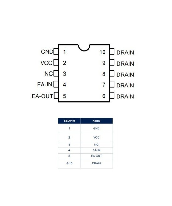 Convertidor de voltaje AC/DC VIPER222LSTR (SMD/SMT)