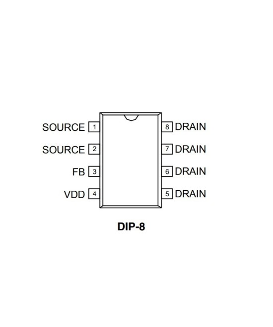 Convertidor de voltaje AC/DC VIPER22ADIP-E (DIP)