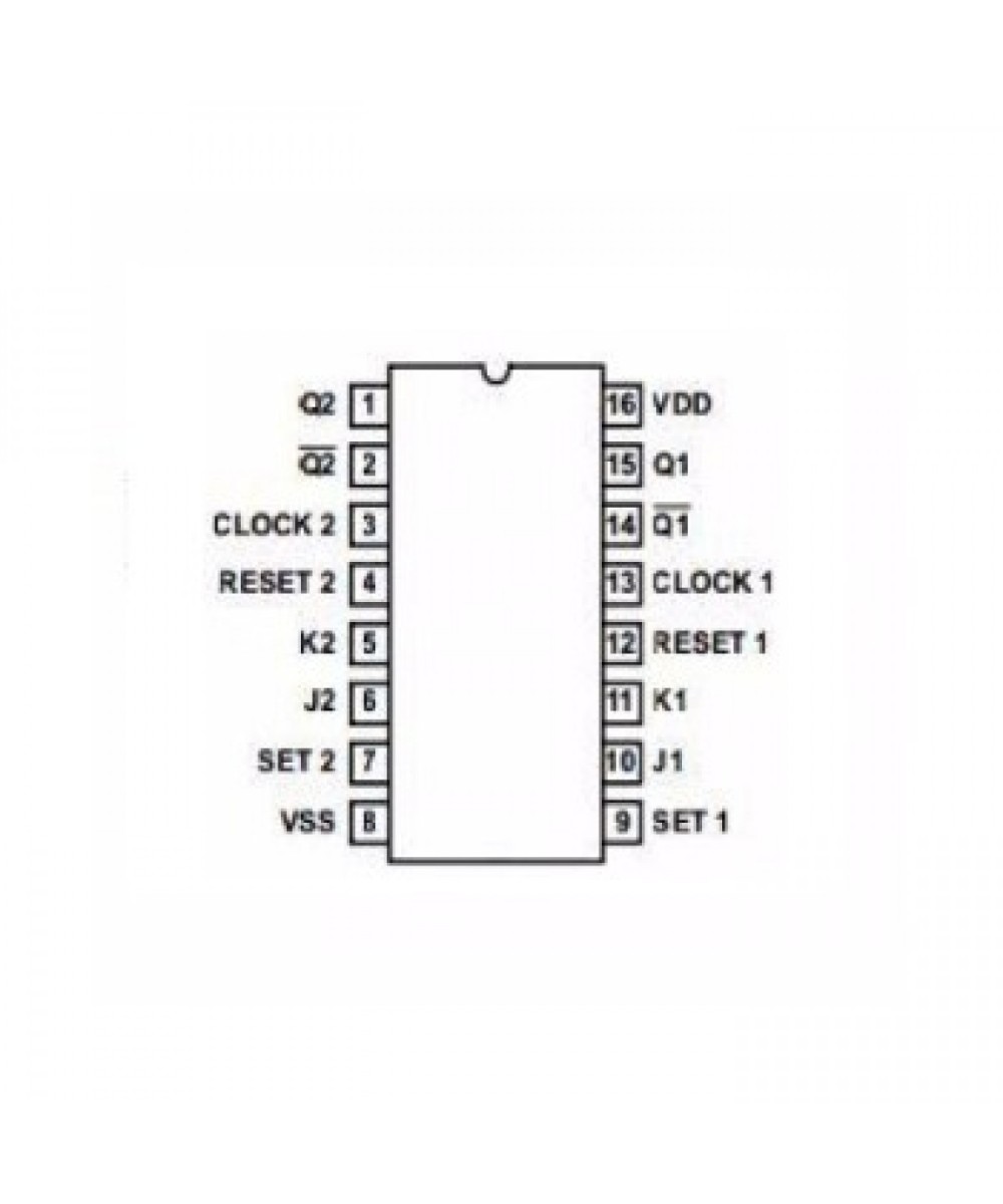 Flip Flop dual CD4027BE (PDIP)