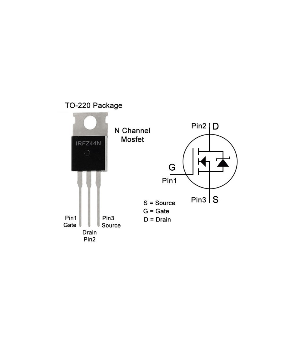 Transistor MOSFET IRFZ44N (TO)