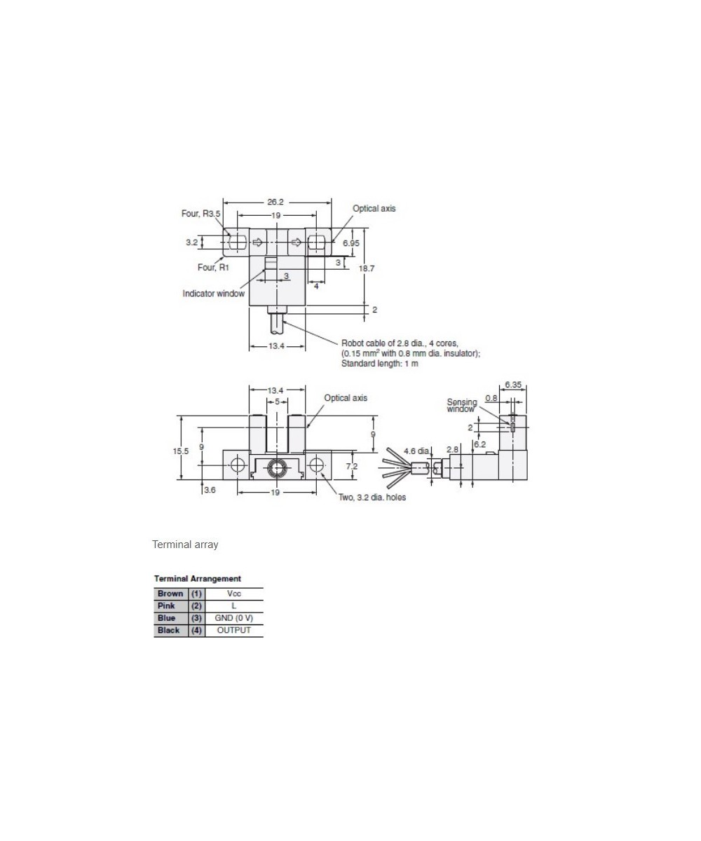 Interruptor fotoelectrico EE-SX671-WR OMRON NPN