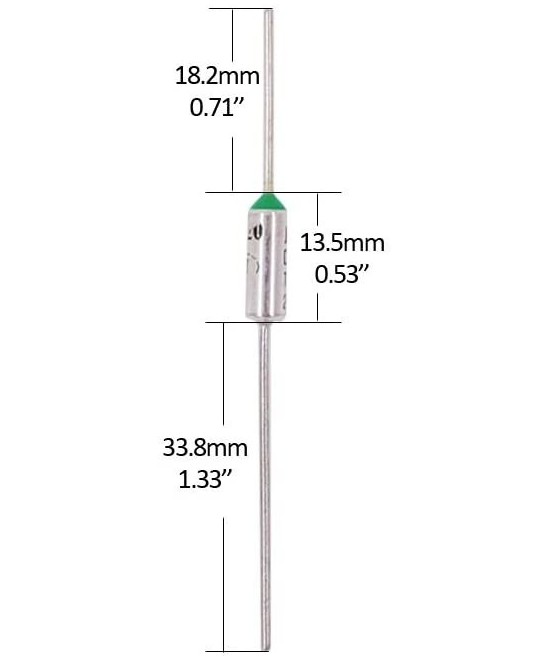Fusible Termico 10A 250V 100 ℃ a 285 ℃