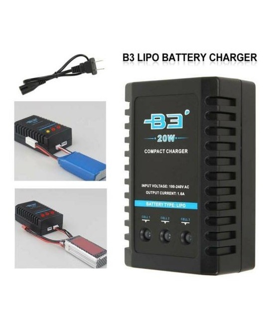 Cargador de bateria 2S, 3S 7.4V/11.1V B3 20W COMcharger