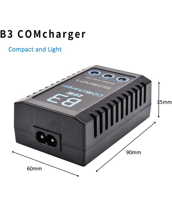 Cargador de bateria 2S, 3S 7.4V/11.1V B3 20W COMcharger