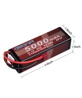 Batería tipo LiPo recargable 11.1V 60C 5000mAh 55.5Wh 3S1P AWANFI